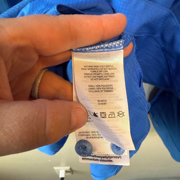 Columbia Men's PFG Tamiami II Long Sleeve Button Shirt Blue Size 4X - Picture 5 of 7